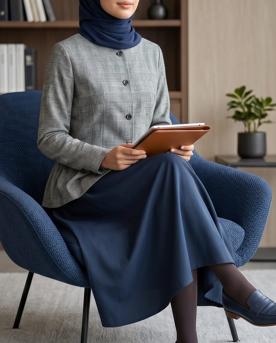 Ensemble élégant  – Jupe longue & veste structurée BORDAH