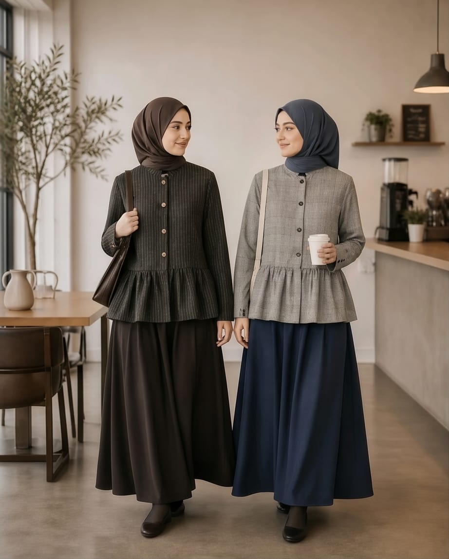 Ensemble élégant  – Jupe longue & veste structurée BORDAH