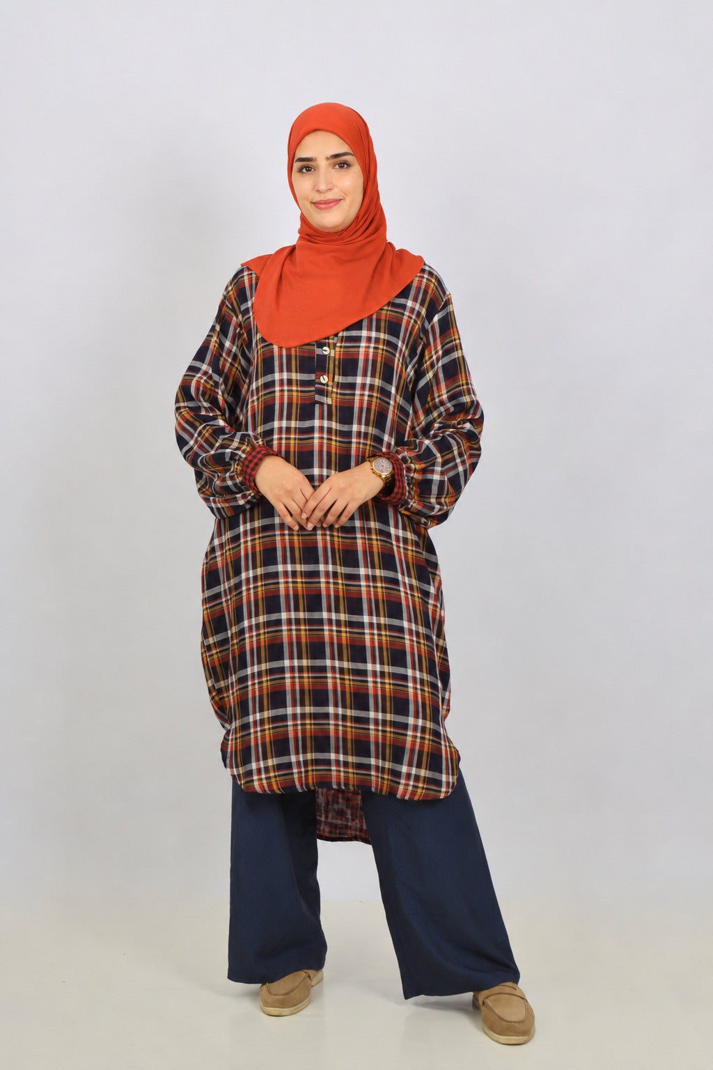 Chemise-Robe à carreaux