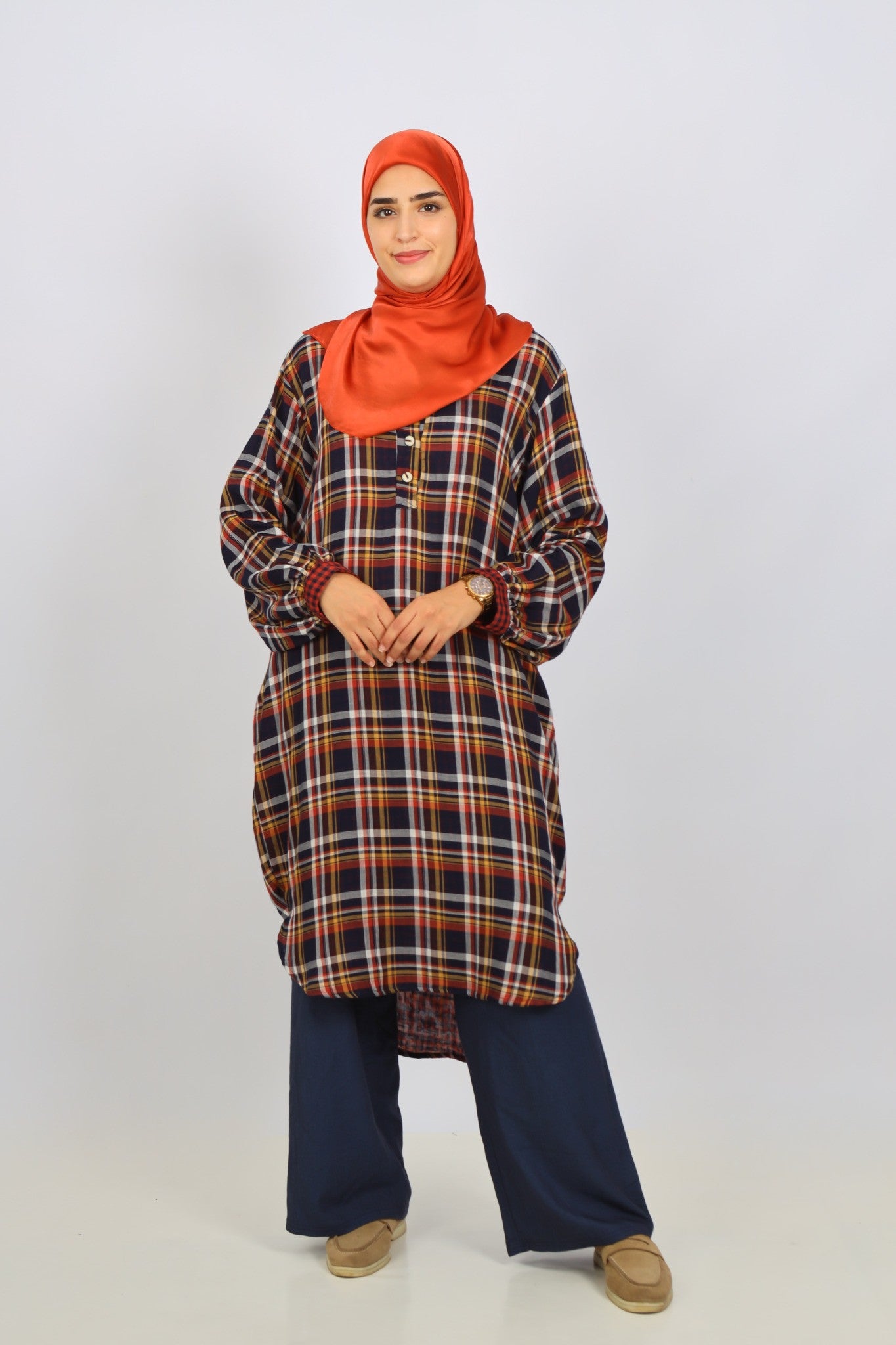 Chemise-Robe à carreaux