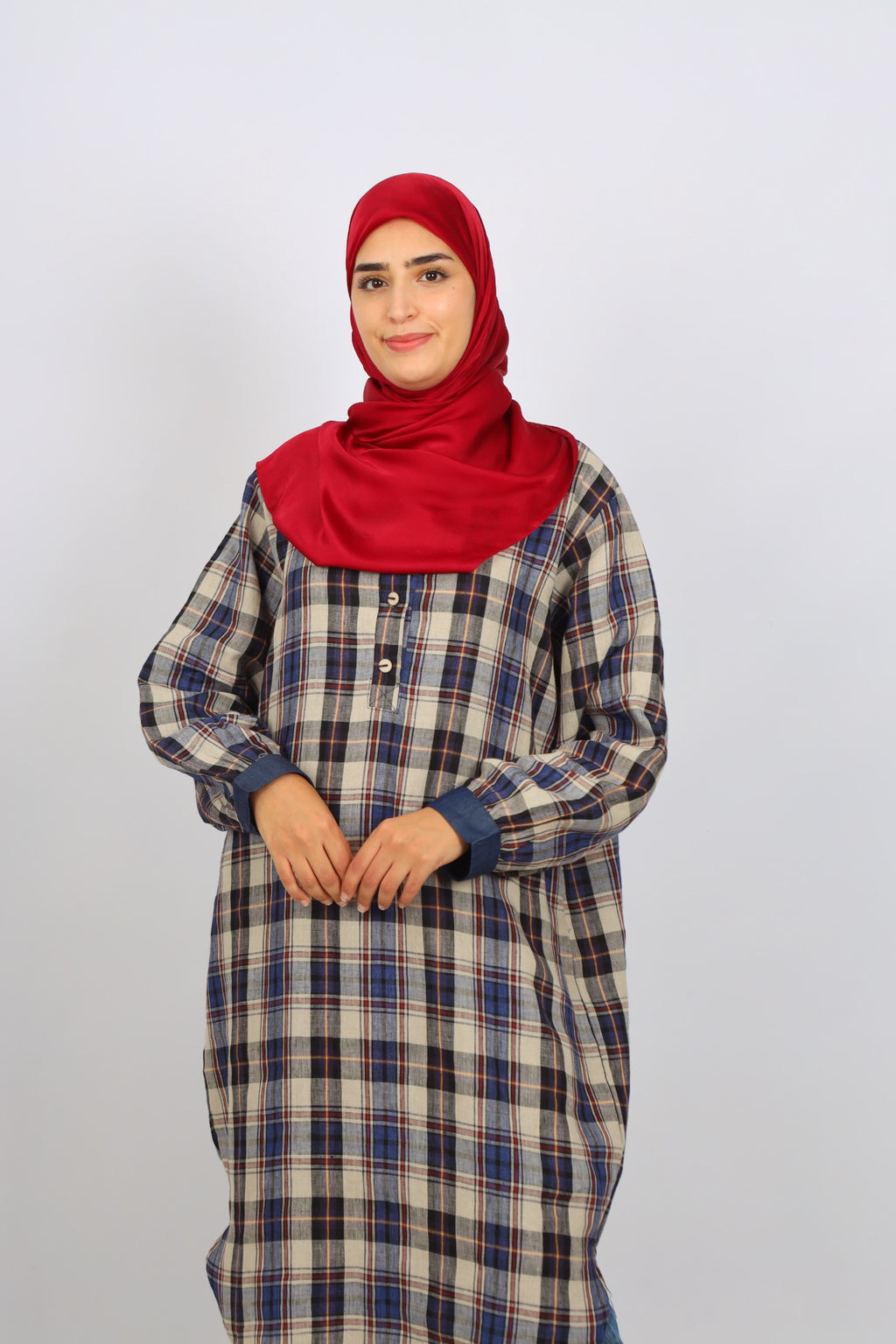 Chemise-Robe à carreaux